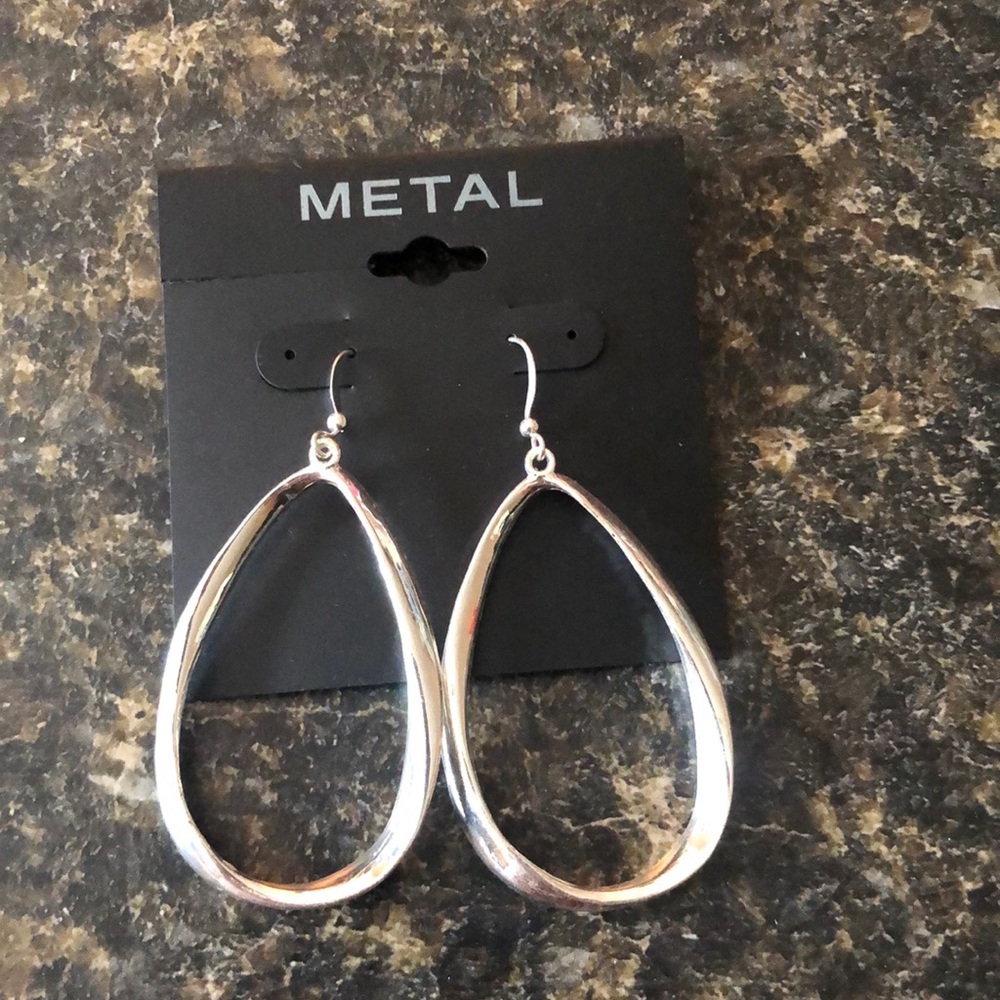 Silver tone earrings